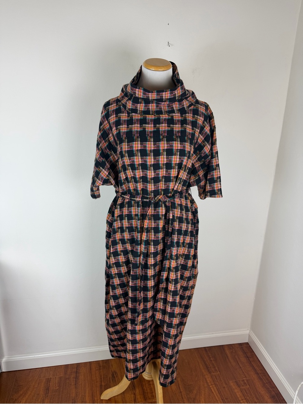 Ace & Jig Revel Plaid Midi Dress 100% Cotton Size M